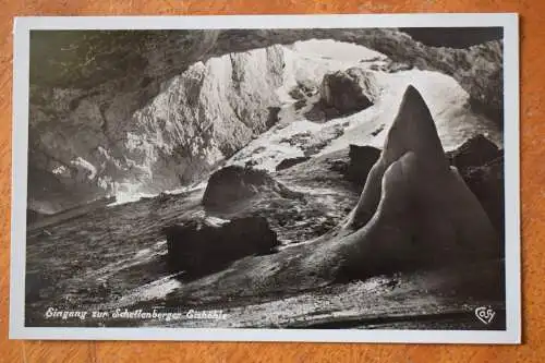 Eingang zur Schellenberger Eishöhle um 1930 nicht gelaufen