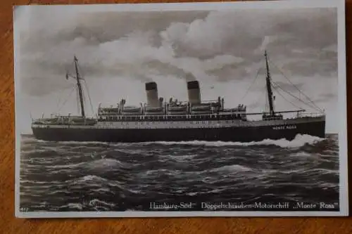 Hamburg Süd, Doppelschrauben-Motorschiff "Monte Rosa,  1933 gelaufen
