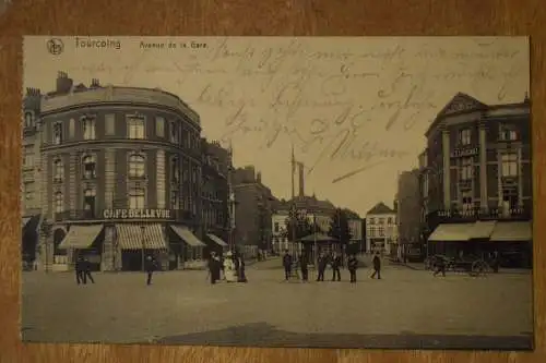 Ak Tourcoing, Avenue de la Gare,  1916 gelaufen