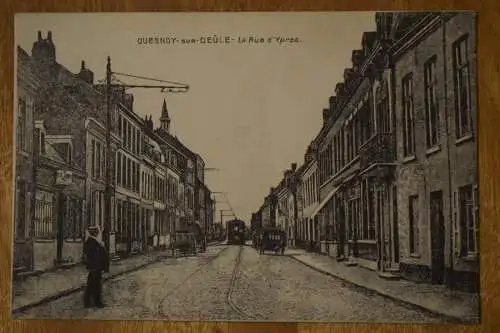 Ak Quesnoy - sur Deule - La rue d`Ypres,  1915 gelaufen