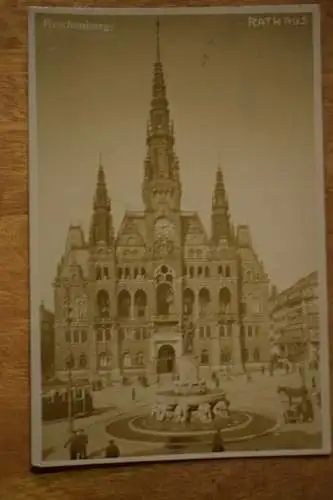 AK Reichenberg, Rathaus, um 1900 gelaufen