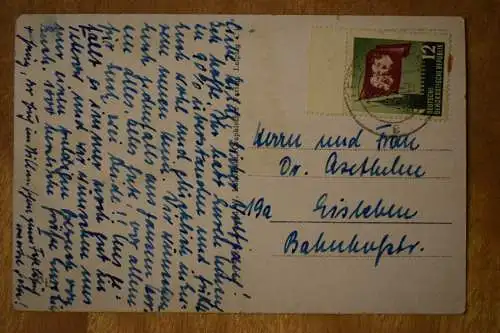 AK Bergringstadt Teterow, (Meckl.) Hügelland Teichpartie, 1953 gelaufen
