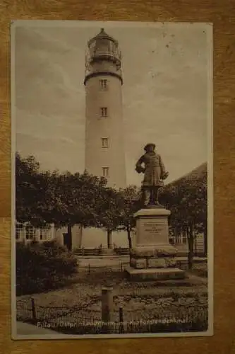 AK Pillau Ostpr.- Leuchtturm mit Kurfürstendenkmal, 1926 gelaufen