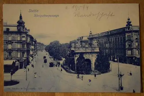 AK Stettin, Königspassage, um 1900 nicht gelaufen