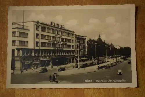 AK Stettin, Ufa Palast am Paradeplatz, echt Foto, um 1930 nicht gelaufen