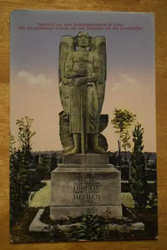 AK Denkmal aus dem Soldatenfriedhofe in Lens, um 1920 nicht gelaufen