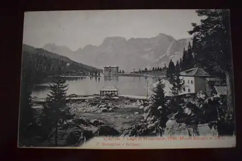 Ak  Cadore, Lago di Misurina m. 1796. Monte Sorapis m. 2200,  1906 gelaufen