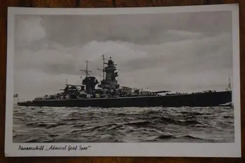 Ak Panzerschiff "Admiral Graf Spee",  1940 gelaufen