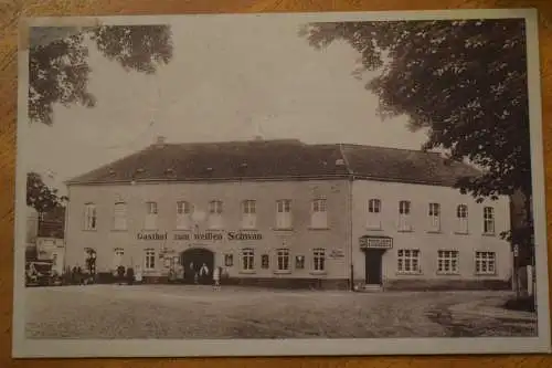 Ak Pomssen, Gasthof z. weißen Schwan, Bes. E. Wetzold, 1933 gelaufen