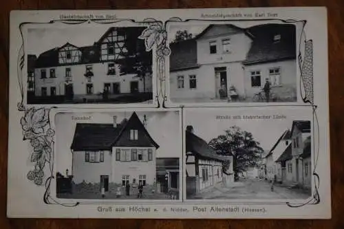 Ak Gruß aus Höchst, Gastwirtschaft Reul, Schneidergeschäft v. K.Dort, 1938 gel.