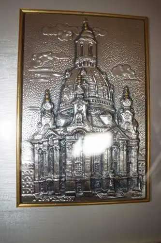 Bild Frauenkirche Dresden, Silber 925-er, 44cm x 38cm, RS & HS 1997, Top Zustand