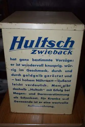 Große Blechdose Hultsch Zwieback, Max Hultsch Zwiebackfabrik Neukirch, Lausitz