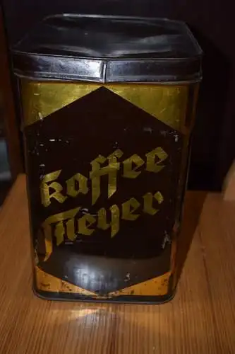 Große Blechdose Kaffee Leipziger Kaffee Grossrösterei Wilhelm Meyer, Leipzig