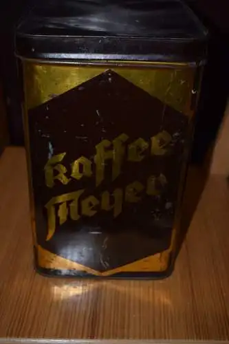 Große Blechdose Kaffee Leipziger Kaffee Grossrösterei Wilhelm Meyer, Leipzig