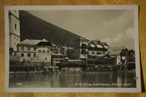 Ak St. Wolfgang, Hotel Pension Weisses Rössl, um 1930 gelaufen