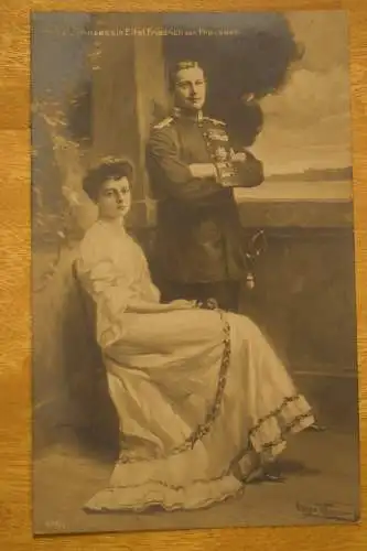 Ak Prinz und Prinzessin Eitel Friedrich von Preussen, 1906 gelaufen
