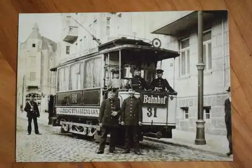 Ak Halle / Saale, Triebwagen Nr. 31 Seebener Straße 1905, 125 Jahre Straßenbahn