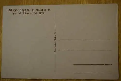 Ak Halle, Neu-Ragoczi, Heilquelle des Bades, Inh. W. Julius um 1910 nicht gel.