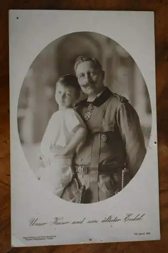 Ak Unser Kaiser und sein ältester Enkel, 1910 nicht gelaufen