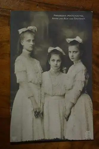 Ak Prinzessin Margarethe, Anna und Alix von Sachsen,  1912 gelaufen