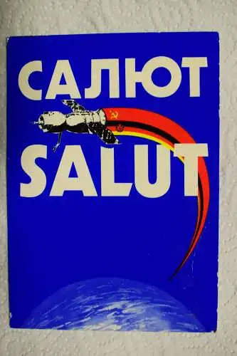 Ak Salut, Gemeinsamer Kosmosflug UdSSR / DDR um 1970 nicht gelaufen