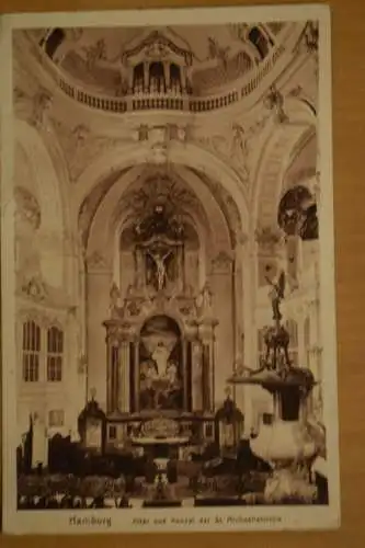 Ak Hamburg Altar u. Kanzel der Große Michaeliskirche, um 1900 nicht gelaufen