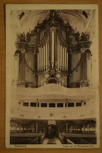 Ak Hamburg Orgel St. Michaeliskirche, um 1900 nicht gelaufen