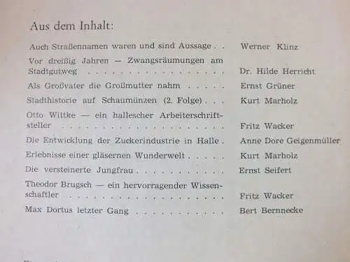 Hallesches Monatsheft 1962, 9 Stück guter Zustand Neuss, Marholz, Schulze-Galera