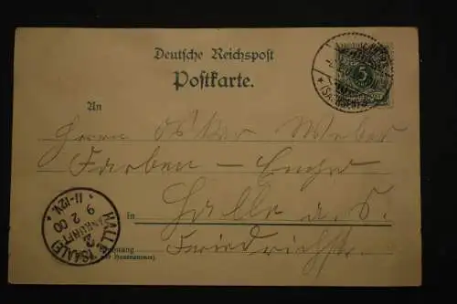 Ak Gruss von Frankenberg, Friedenspark, 1900 gelaufen