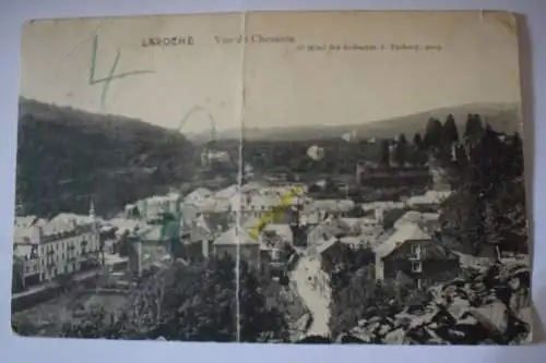 Ak Laroche, Vue de Chession, Grand Hotel de Ardennes ,  1914 gelaufen