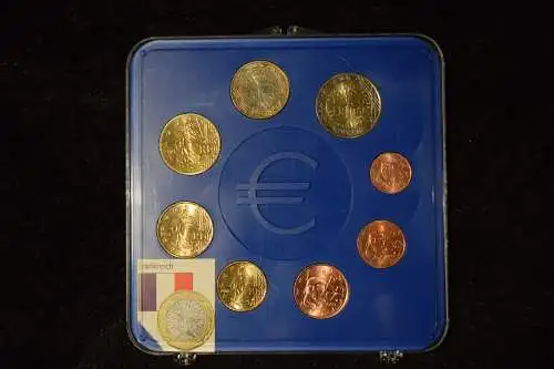 Frankreich 1999/2000/2001 KMS, im original Blister, top Zustand 1Cent bis 2 Euro