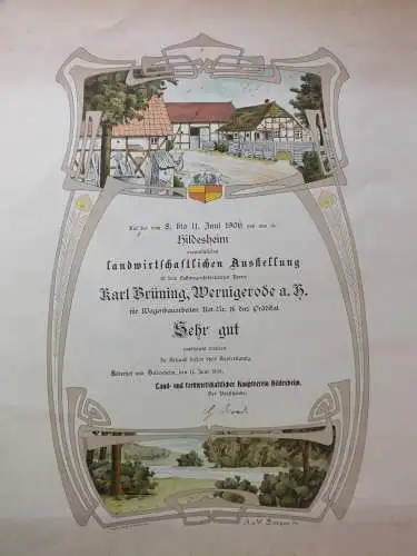 Landwirtschaftliche Ausstellung Hildesheim 1906, K. Brüning Wagenbau Wernigerode