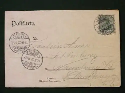 Ak Halle, Gruss aus dem Gesellschaftshaus Diemitz, Bes. F. Lutzmann, 1902 gel.