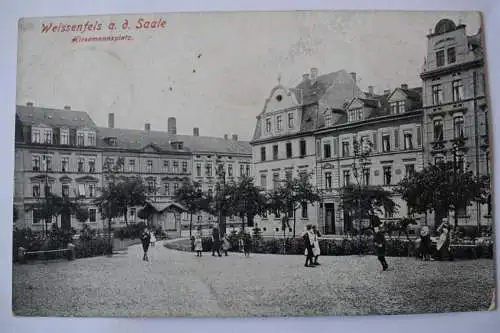 Ak Weissenfels, Hirsemannplatz, 1917 gelaufen, Unteroffizier-schule Weißenfels