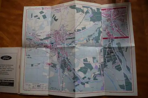 Bramstedt, Wanderkarte und Stadtplan, viel Werbung, 32 Seiten + Karte