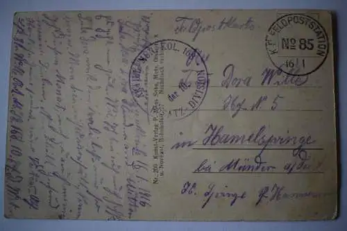Ak Preny, Hauptstraße, 1916 gelaufen Feldpost
