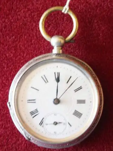 Schöne Taschenuhr, Schlüsseluhr Cylinderwerk, 4 Steine, gereinigt / überholt TOP