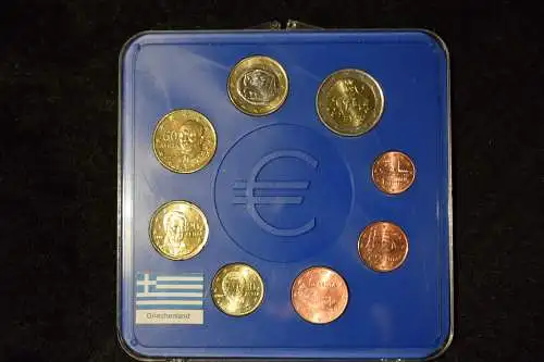 Griechenland 2002 KMS, im original Blister, top Zustand 1Cent bis 2 Euro