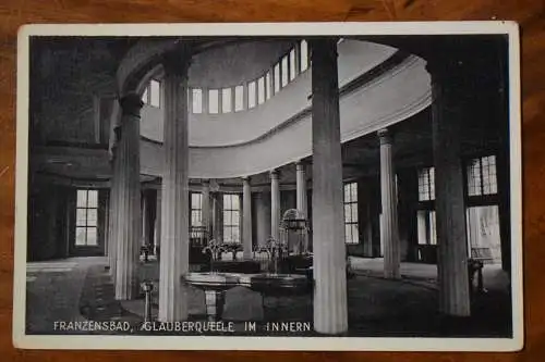 Ak Franzensbad, Glauberquelle im Innern, um  1939 gelaufen