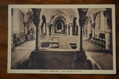 Ak Quedlinburg, Crypta der Schloßkirche, um  1918 gelaufen