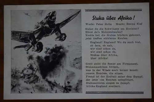 Ak Stuka über Afrika, um  1930 nicht gelaufen