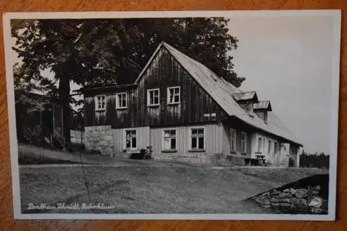 Ak Landhaus Schmidt, Baberhäuser i. Riesengebirge, Bes. Schmidt, 1937 gelaufen