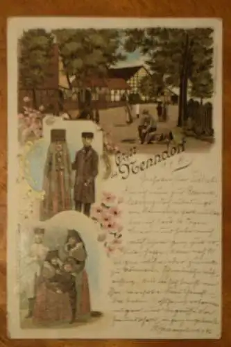 Ak Gruß aus Nenndorf, um 1899 gelaufen