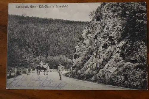 Ak Lautenthal, Harz - Kuh - Nase im Innerstetal, um 1921 gelaufen