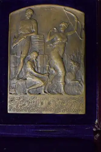 Bronze Plakette Arnold Hirt Dr. Phil. H.G. A Et SUAE LXX A.D. MDCCCCXIII