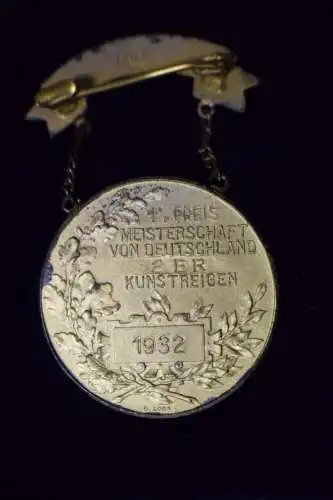 Medaille Sport BDR, 1.Preis Meisterschaft von Deutschland 2 er Kunstreigen, 1932