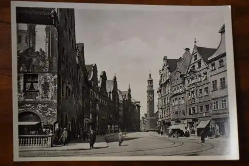 Ak Augsburg Maximilianstrasse mit Perlachturm, um 1940 nicht gelaufen