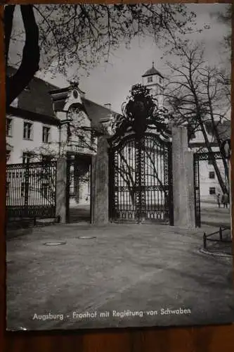 Ak Augsburg Fronhof mit Regierung von Schwaben, um 1950 nicht gelaufen