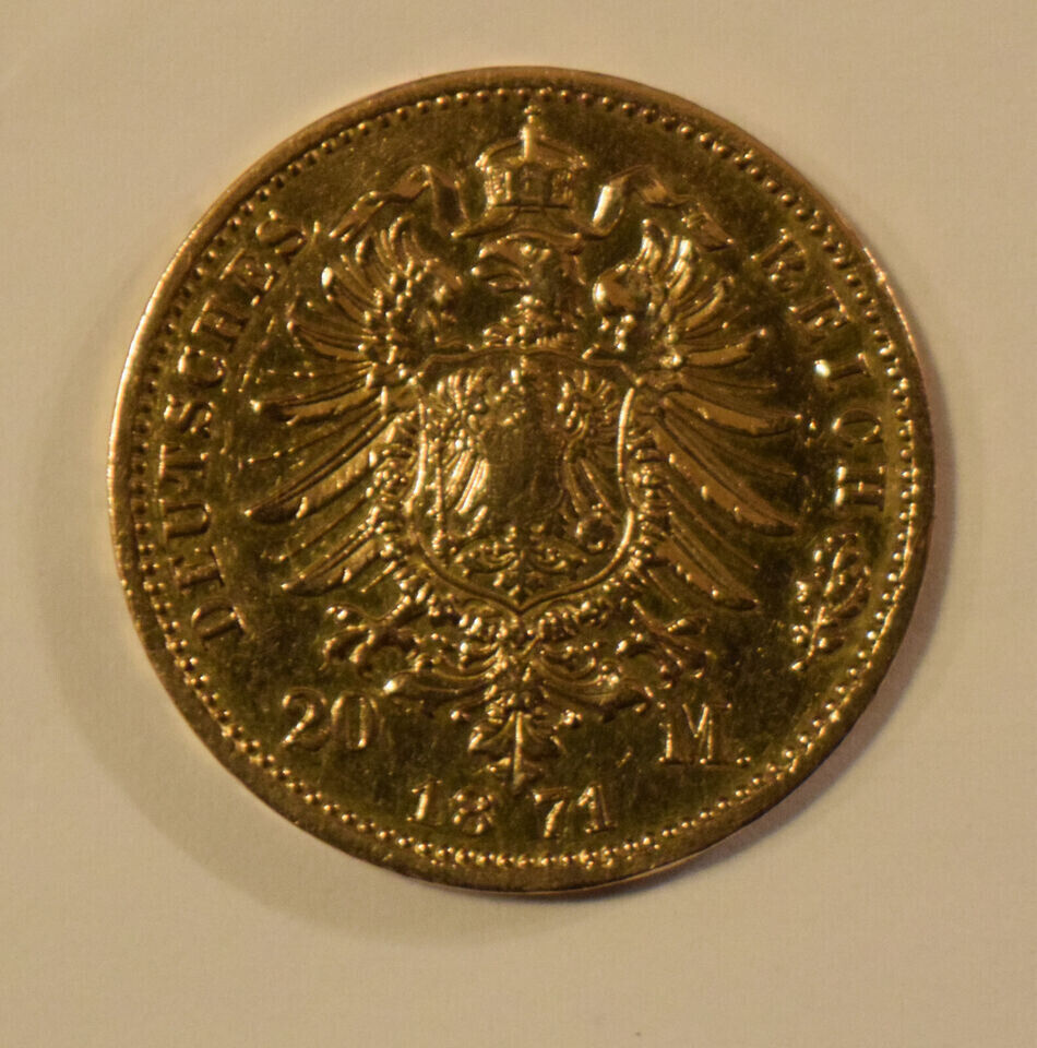 20 Mark Kaiserreich Wilhelm I. 1871 Gold Vz... | Oldhting.de