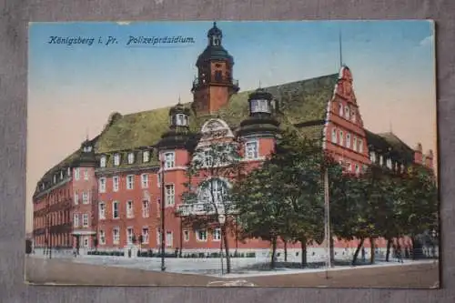 Ak Königsberg i. Pr., Polizeipräsidium, Bahnpost 1919 gelaufen